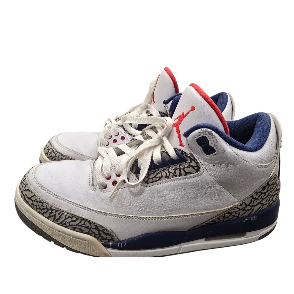 Air Jordan 3 Retro True Blue 2016 Y2K Streetwear Hypebeast Cement Sneakers 10.5
